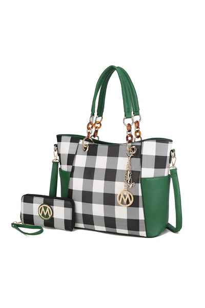 MKF Collection Mariely Checker Tote Bag by Mia K