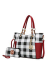 MKF Collection Mariely Checker Tote Bag by Mia K