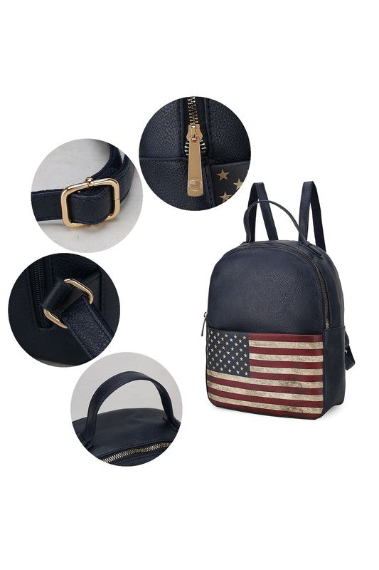 MKF Collection Briella FLAG Backpack by Mia K